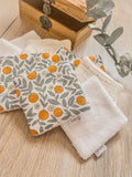 Semainier de cotons lavables Orange